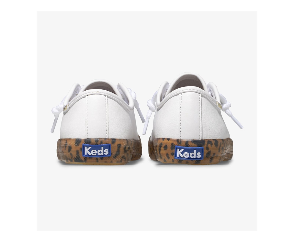 Keds Sneaker Kinder Weiß - Kickstart Leopard Foxing - EOM-832459